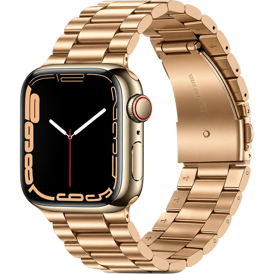 Металлический ремешок ApW36 для Apple Watch 38/40/41 mm (rose gold) блочный на застежке