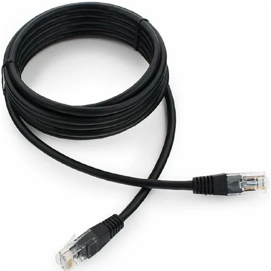 Патч-корд  3.0м CABLEXPERT PP12-3M/BK категория 5e (черный)