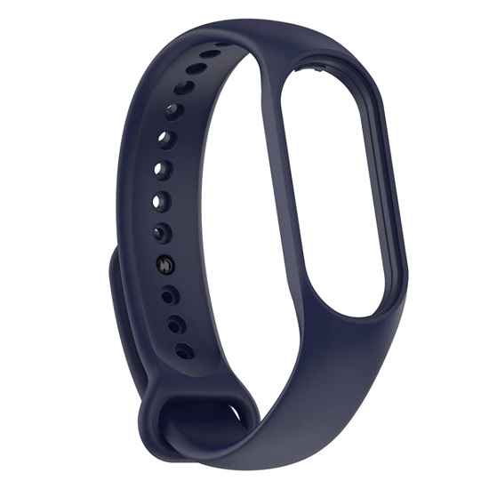 Силиконовый ремешок WB13 для Xiaomi Mi Band 7 (blue), на кнопке (регулируемый)