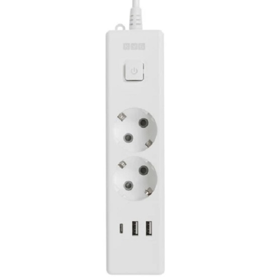 Сетевой удлинитель  1.9м POWER CUBE PC-4-2M, 2 розетки, с/з, с вык.16А