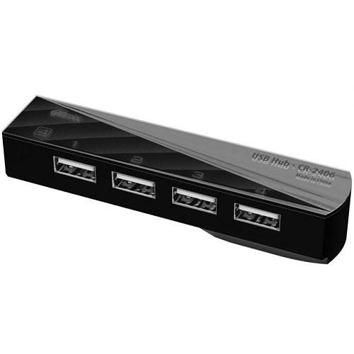 USB-Xaб RITMIX CR-2406 black, 4 порта 3