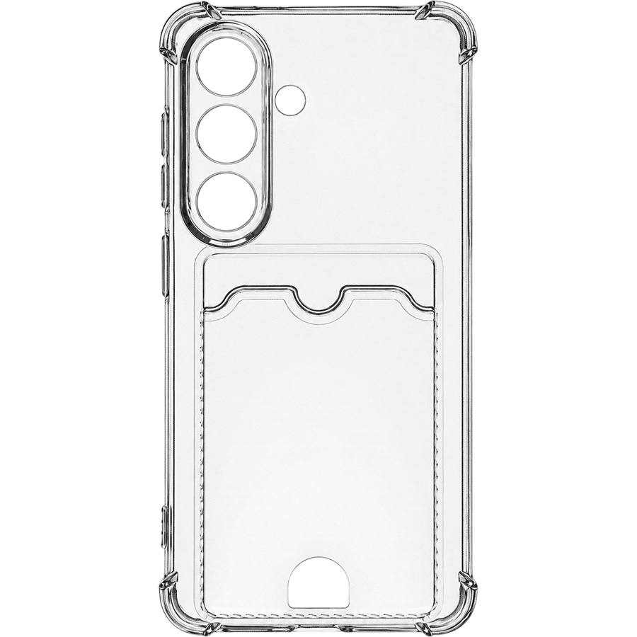 Задняя накладка ZIBELINO Silicone Card Holder для Samsung Galaxy A37 5G (прозрачный)
