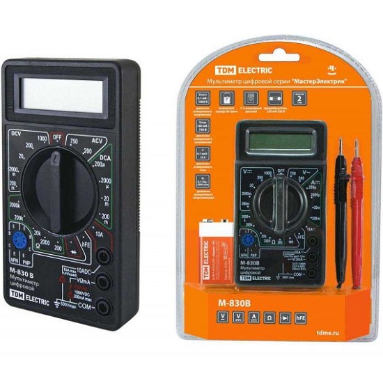 Мультиметр серия TDM "МастерЭлектрик" М-830В 2