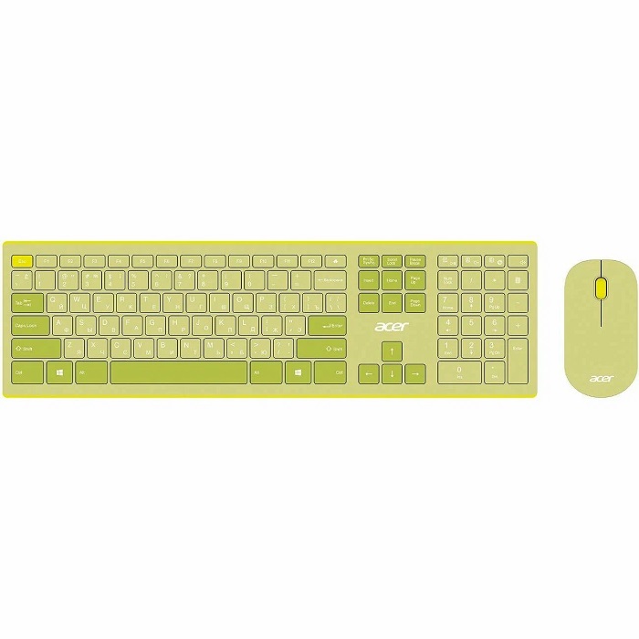 Клавиатура+мышь БП ACER зеленый/желтый 1