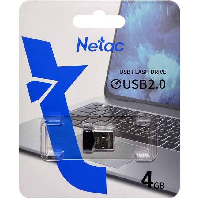 USB  4Gb Netac UM81, чёрный металл 2