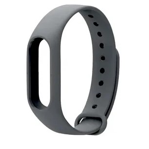 Силиконовый ремешок ZIBELINO для XIAOMI Mi Band 3/4 (серый)