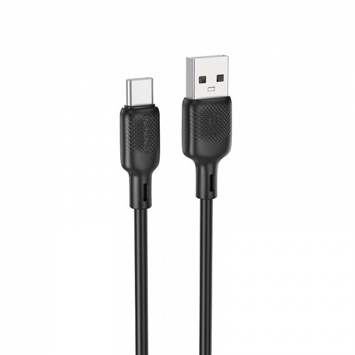 Кабель USB <--> Type-C  3.0м BOROFONE BX113 Lenny, чёрный