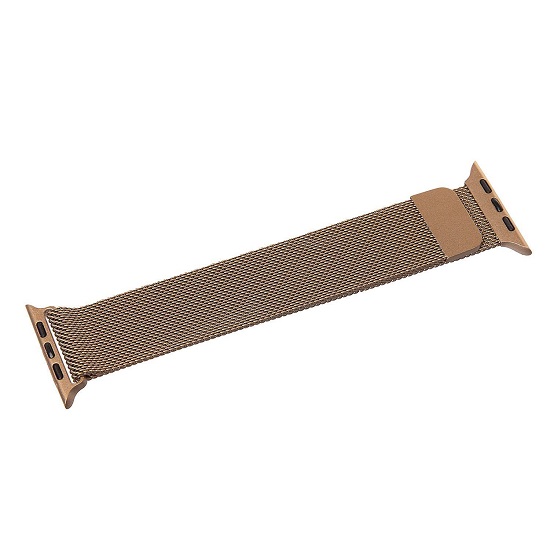 Ремешок ApW25 для Apple Watch 42/44/45/49 mm миланская петля на магните (bronze gold)