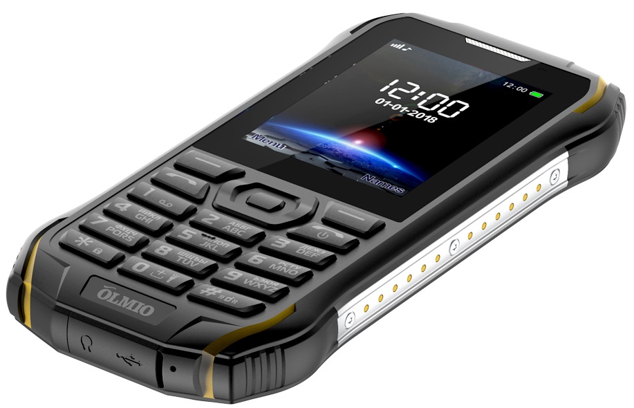Телефон OLMIO X05 черный-желтый 3