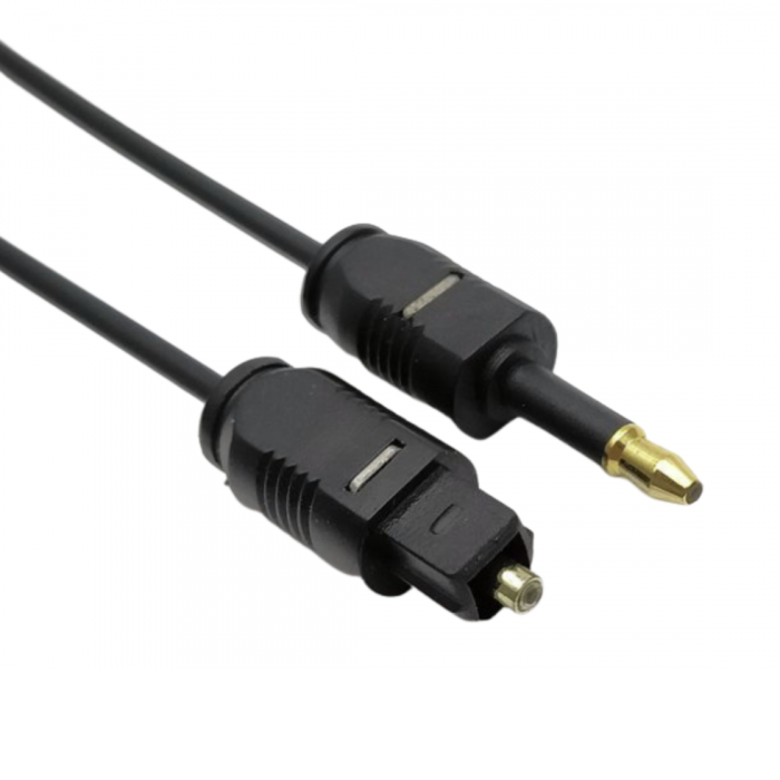 Кабель оптический Toslink-M -- >Toslink-miniM  2.0м TELECOM TOC2023, чёрный