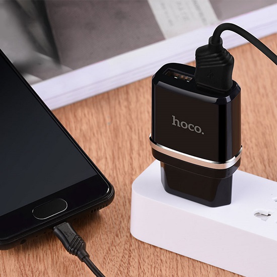 Сетевое ЗУ 2USB 2.4A HOCO C12 чёрный 6