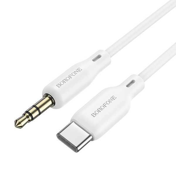 Кабель Jack 3.5 <--> Type-C  1.0м BOROFONE BL18 белый