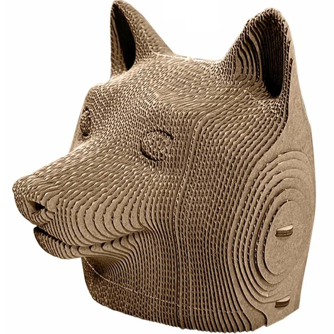 Картонный 3D конструктор QBRIX Догикоин копилка 2