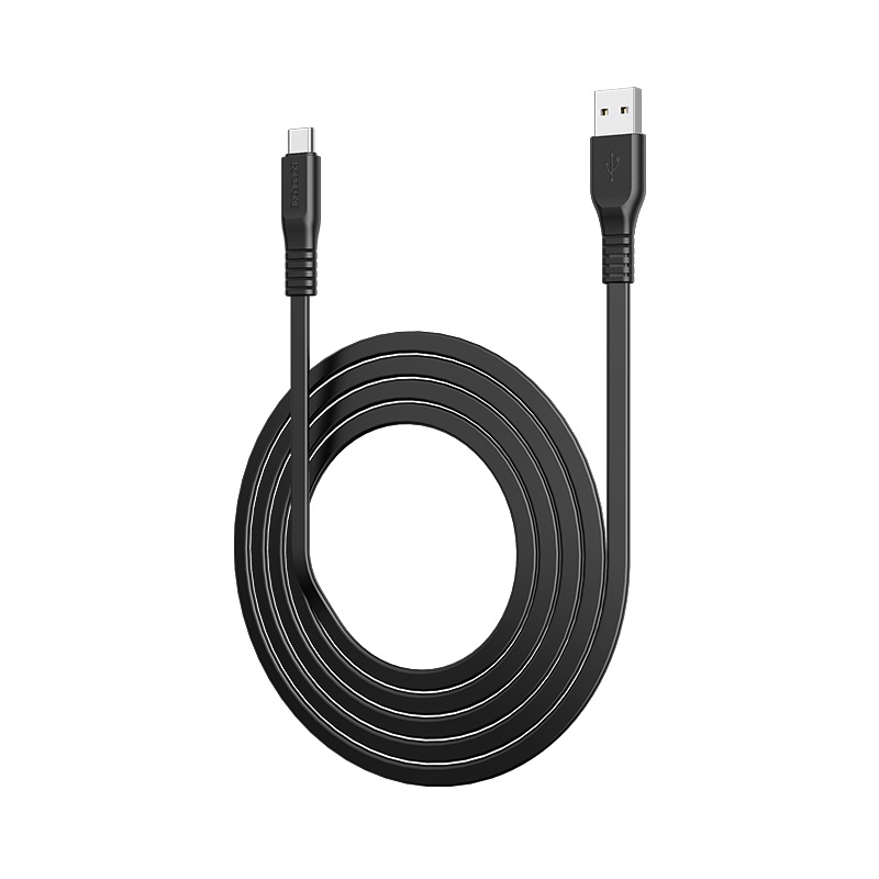 Кабель USB <--> microUSB  1.0м BOROFONE BX23 Wide power плоский, чёрный