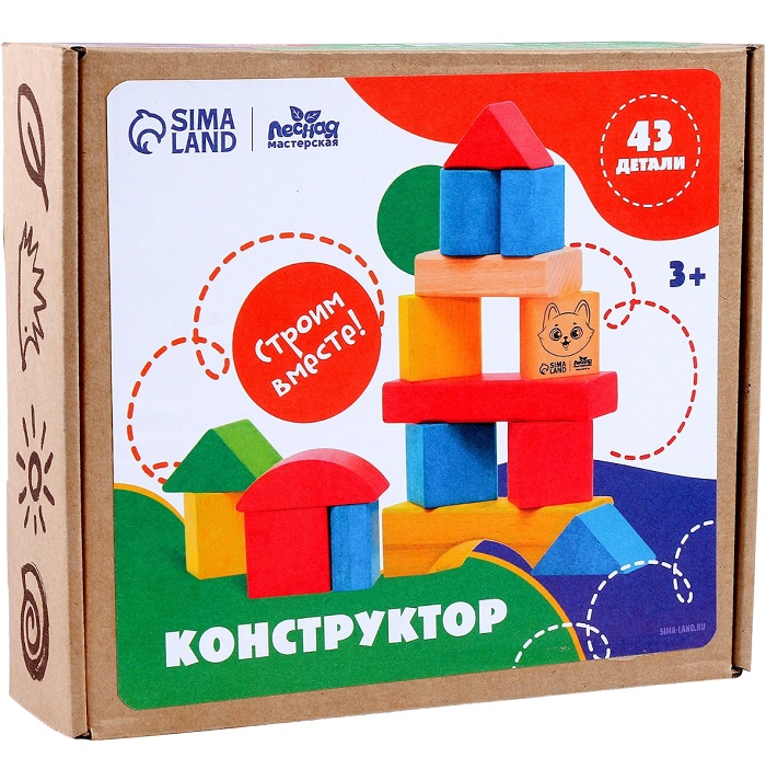 Конструктор Лесная мастерская Строим вместе, 43 детали