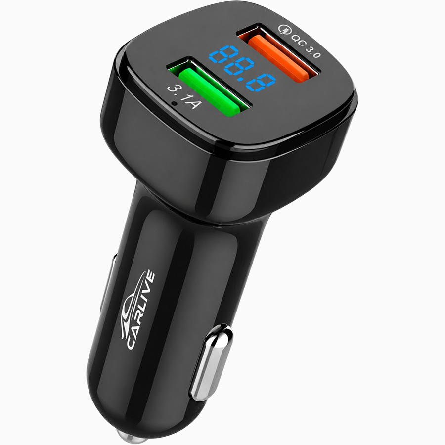 Авто ЗУ 2USB CARLIVE CR-29, черный