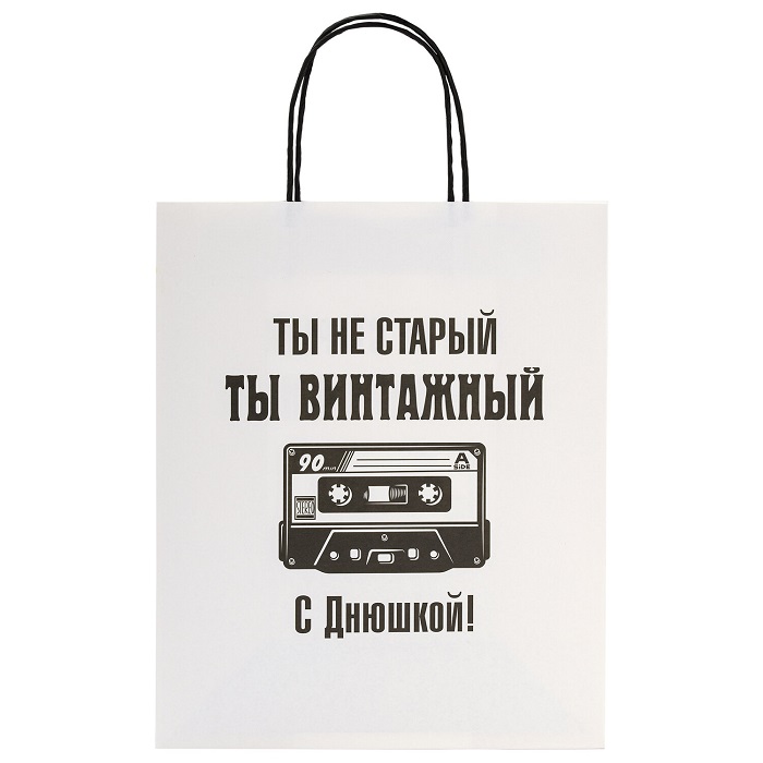 Пакет 26х13х32см (L) "Funny Notes",МИКС ЗОЛОТАЯ СКАЗКА, 700824 5