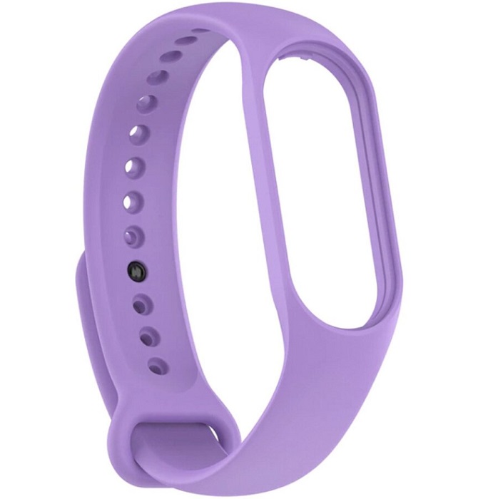 Силиконовый ремешок для Xiaomi mi band 5/6  светло-сиреневый