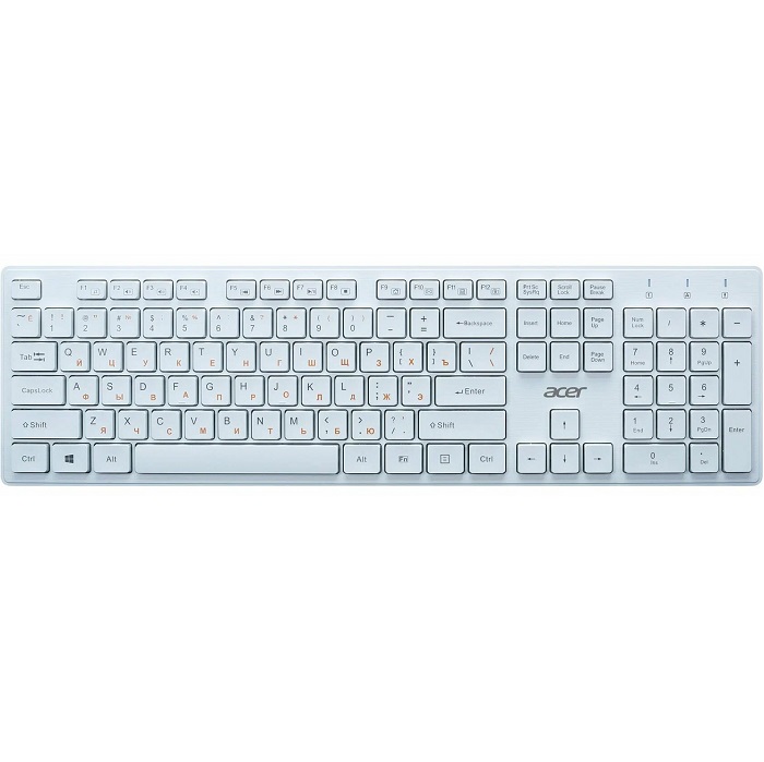 Клавиатура ACER OKW123 белый USB