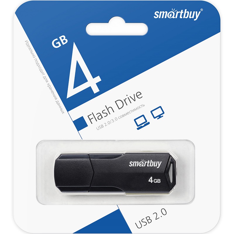 USB  4Gb SMARTBUY Clue чёрный