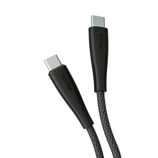 Кабель Type-C <--> Type-C  1.0м DEPPA Fly черный, 60Вт