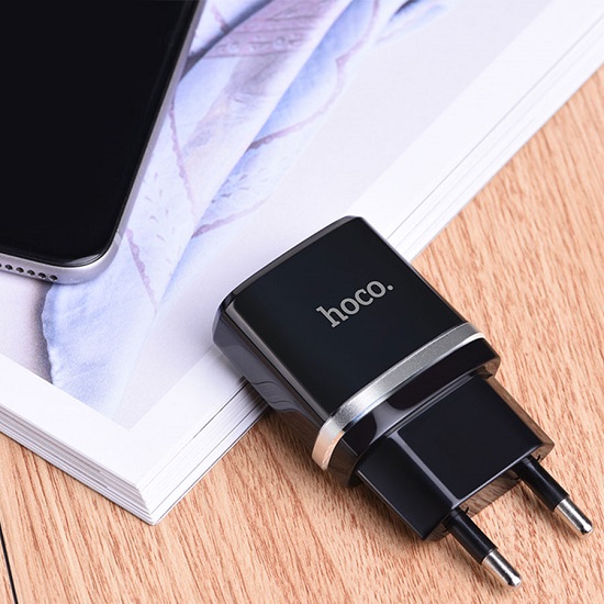Сетевое ЗУ 2USB 2.4A HOCO C12 чёрный 7