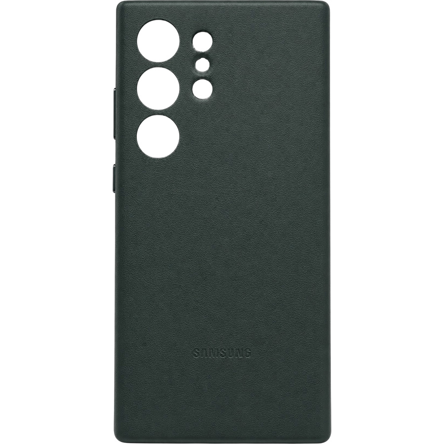 Задняя накладка LEATHER CASE для SAMSUNG Galaxy S24 ultra Зеленый
