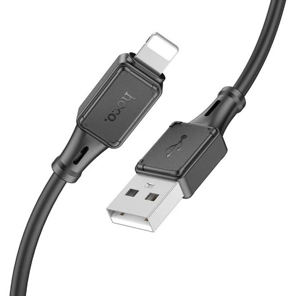 Кабель USB <--> Lightning  1.0м HOCO X101 Assistant, чёрный
