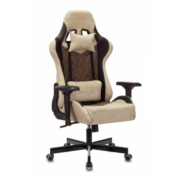 Кресло игровое БЮРОКРАТ VIKING 7 KNIGHT BR FABRIC коричневый текстиль/эко.кожа крестовина металл/пластик
