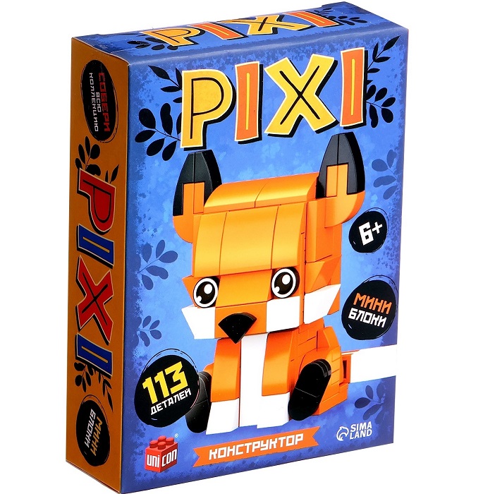Конструктор «PIXI. Лисёнок», мини блоки, 113 деталей 10114285