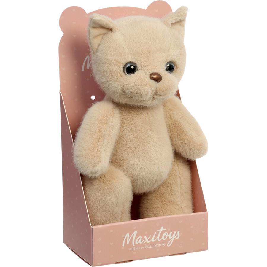 Мягкая игрушка MaxiToys «Котик», бежевый, 20 см 10941692
