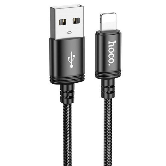 Кабель USB <--> Lightning  1.0м HOCO X89 Wind, чёрный