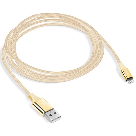 Кабель USB <--> Lightning  1.2м TTEC 2DK16A золотой 2