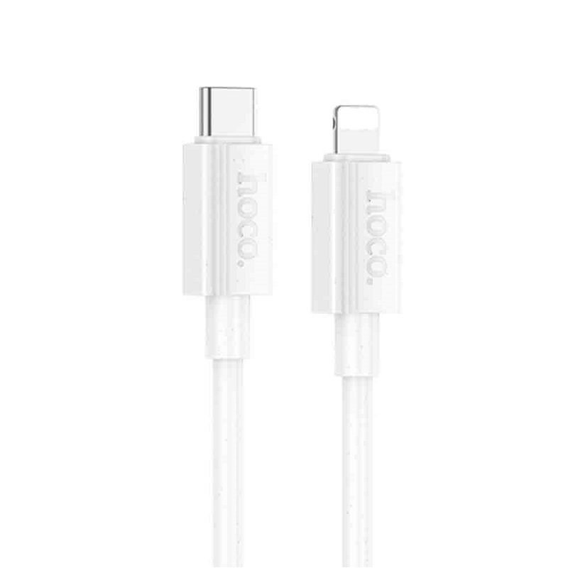 Кабель Lightning <--> Type-C  1.0м HOCO X107 Favor, белый, PD 27Вт 1