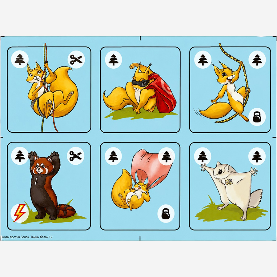 Настольно-печатная игра "Еноты против Белок" 4
