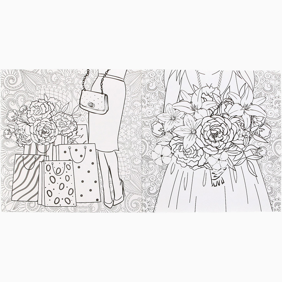 Раскраска - антистресс, альбом Fashion, 20 стр. 6