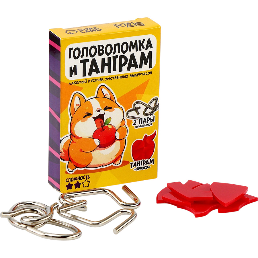 Металлическая головоломка «Рецепт для мозга», с танграмом, МИКС 10485068 2