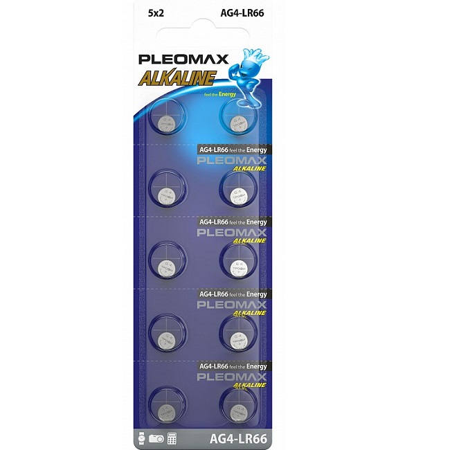 Элемент питания SAMSUNG AG04 (377) LR626, LR66 Button Cell PLEOMAX (10/100/1000/98000)
