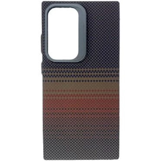Задняя накладка SkyArmor GLOBAL MIX Magsafe для Samsung Galaxy S24 ULTRA_22 коричневый, матовый