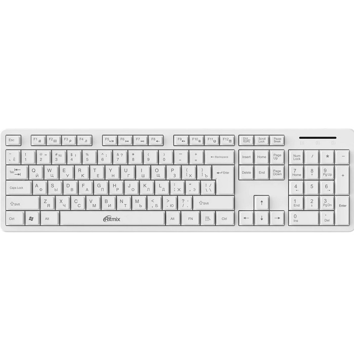 Клавиатура БП RITMIX RKB-304W, белая