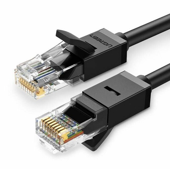 Патч-корд  1.5м UGREEN NW102 (60545) черный, Cat 6 8-Core U/UTP