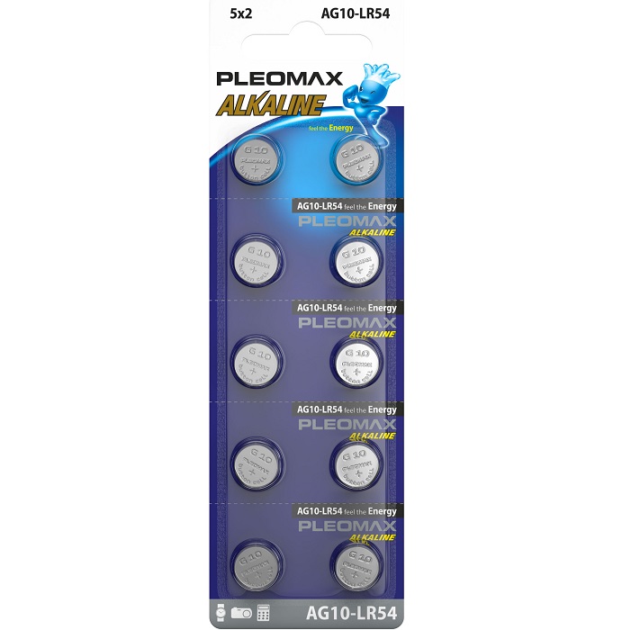 Элемент питания SAMSUNG PLEOMAX AG10 (389) LR1130, LR54 Button Cell BL-10 (10/100/1000/70000)