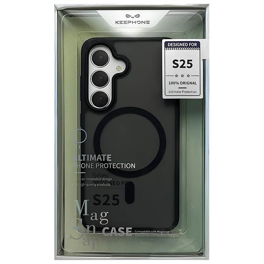 Задняя накладка KEEPHONE MAGO PRO MAGSAFE для Samsung Galaxy S25 PLUS BLACK