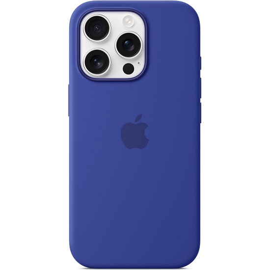 Силиконовый чехол SILICONE CASE MagSafe для iPhone 16 Pro Ultramarine (+ анимация NFC Clear) c LOGO