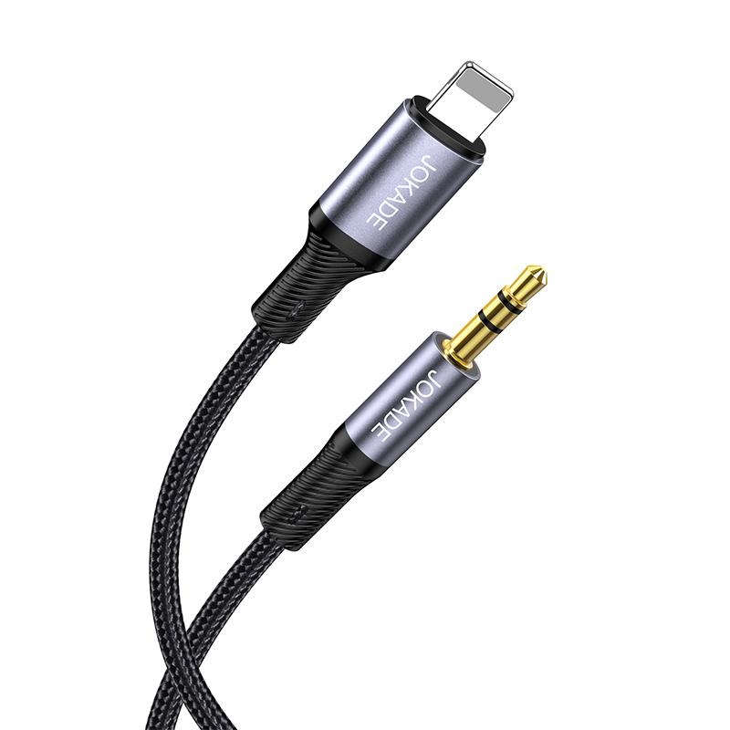 Кабель Jack 3.5 <--> Lightning  1.0м Jokade JA108 черный