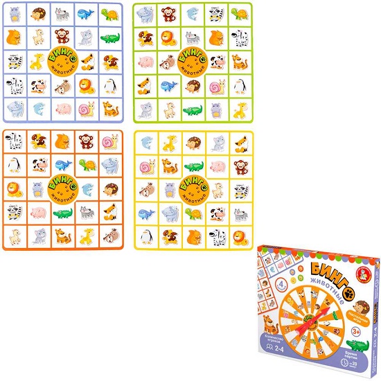 Игра настольная "Бинго. Животные" УТМ01470088 2