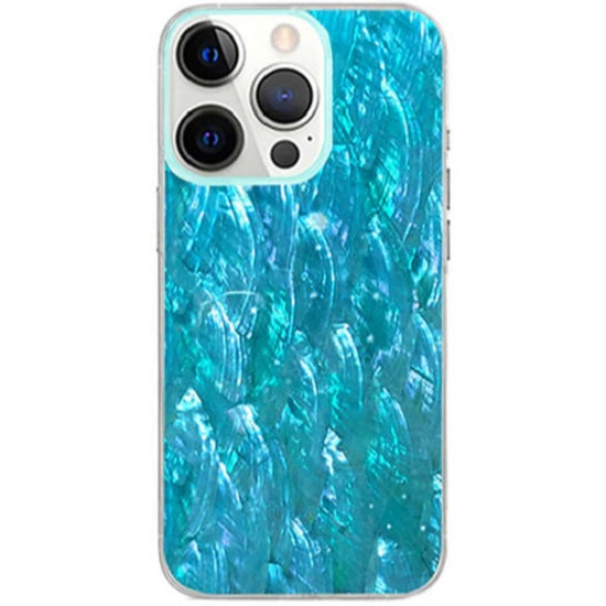 Задняя накладка K-DOO SEASHELL для iPhone 13 PRO прозр. корп (синий)