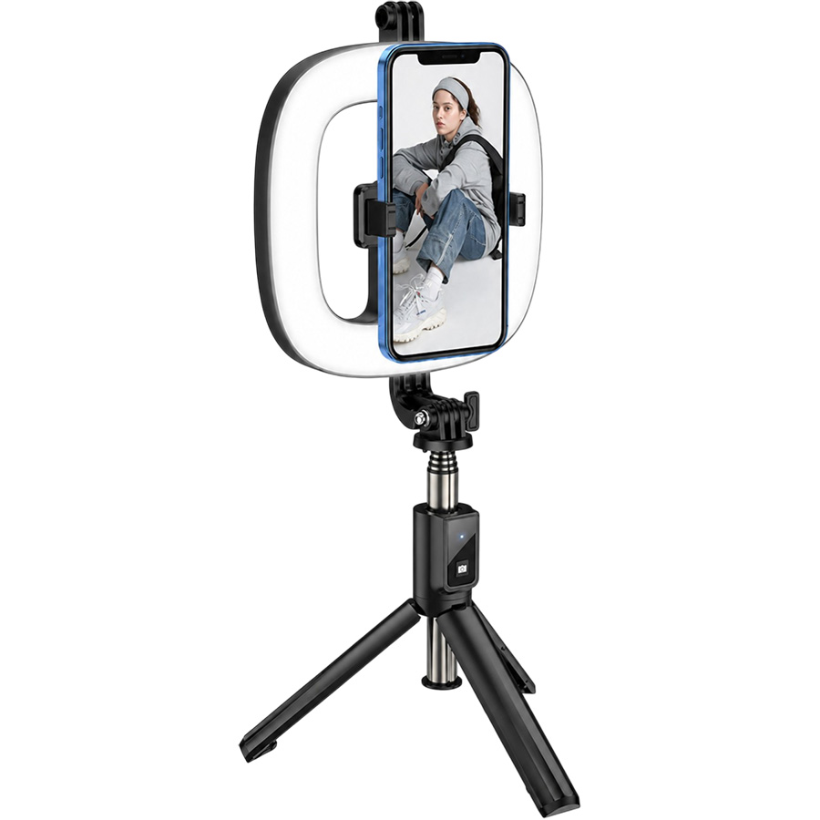 Монопод HOCO, LV03 Plus, Showfull, bluetooth, чёрный, (мятая упаковка) 5