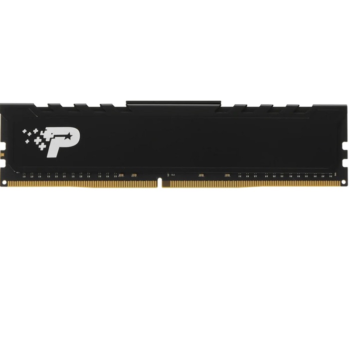 Оперативная память DDR4 16Gb Patriot Signature Premium, 3200 MHz, CL22, с радиатором, чёрный (PSP416G3200H1)