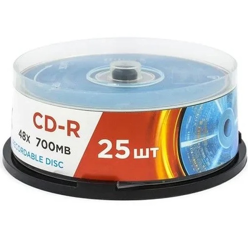 Диск CD-R MIREХ 48Х 700МБ Cake-box-25 (25/300)